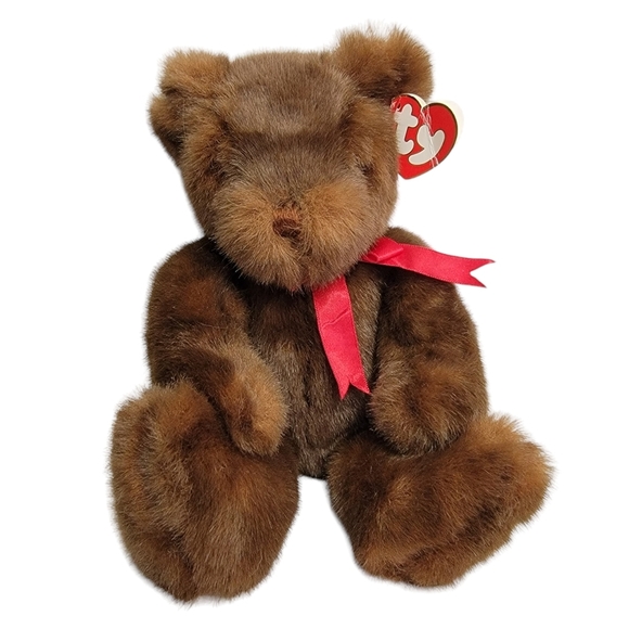 VTG 1995 Baby PJ Bear Brown Beanie Babies Stuffed Animal Collectible HAS TY TAG - Picture 1 of 10